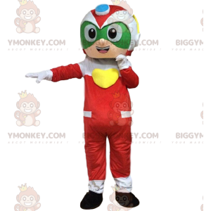 Astronaut BIGGYMONKEY™ mascot costume, racing driver costume -