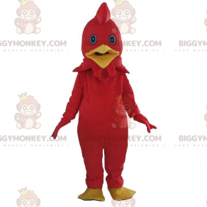 Red Rooster Costume, Colorful Chicken BIGGYMONKEY™ Mascot