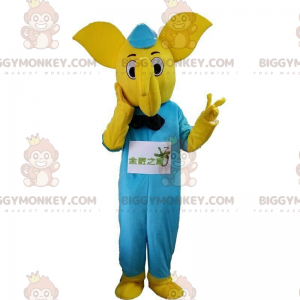 Yellow elephant costume with blue outfit - Biggymonkey.com