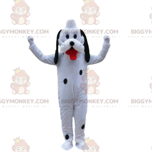 BIGGYMONKEY™ Mascot Costume White Dog, Dalmatian, Pluto Costume