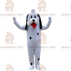 BIGGYMONKEY™ Maskotdräkt Vit hund, Dalmatiner, Plutodräkt -
