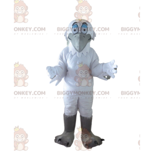 BIGGYMONKEY™ Egret, disfraz de mascota de ave marina blanca y