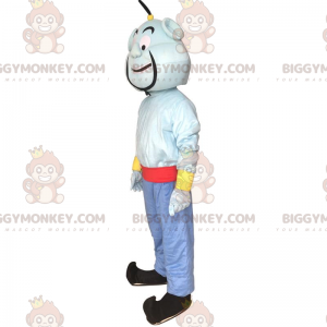 Ånden BIGGYMONKEY™ maskotkostume, berømt blå karakter i Aladdin