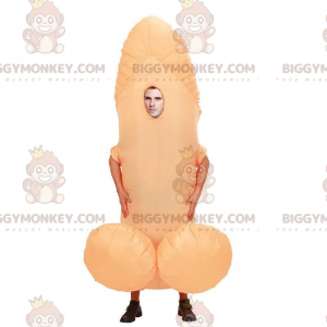 Giant penis BIGGYMONKEY™ mascot costume, pink phallus costume -