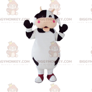 Helt anpassningsbar svart och vit ko kostym - BiggyMonkey maskot