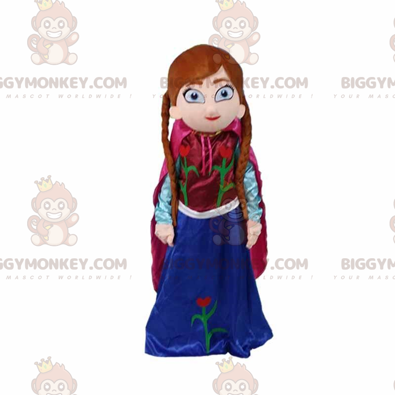 Costume de mascotte BIGGYMONKEY™ de la princesse Anna dans La