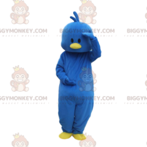 Fato de canário azul, Fato de pássaro azul e amarelo - Mascote pássaro - BIGGYMONKEY_010738 - BiggyMonkey.com