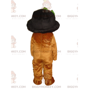 Traje de mascote de pelúcia marrom BIGGYMONKEY™ com chapéu