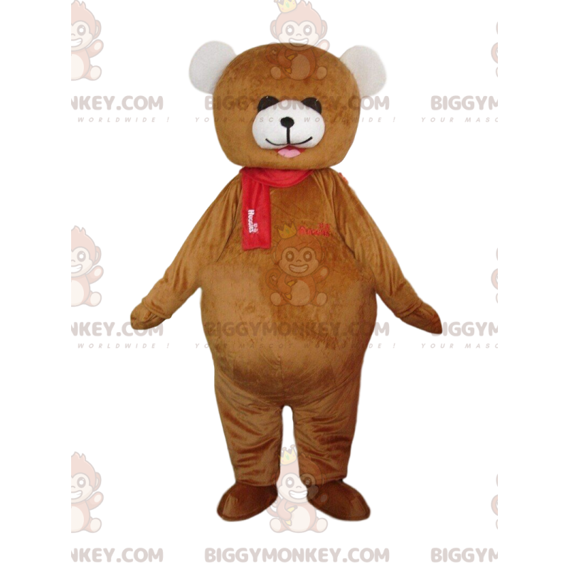 exotisch persoon Nageslacht Grote bruine en witte beer kostuum, teddybeer Besnoeiing L (175-180 cm)