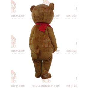 Stort brunt og hvidt bjørnekostume, bamsekostume - Bjørn maskot - BIGGYMONKEY_010747 - BiggyMonkey.com