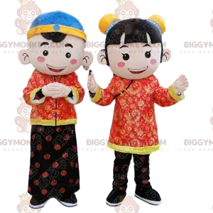 2 BIGGYMONKEY™s mascot of Asian children, Chinese children's