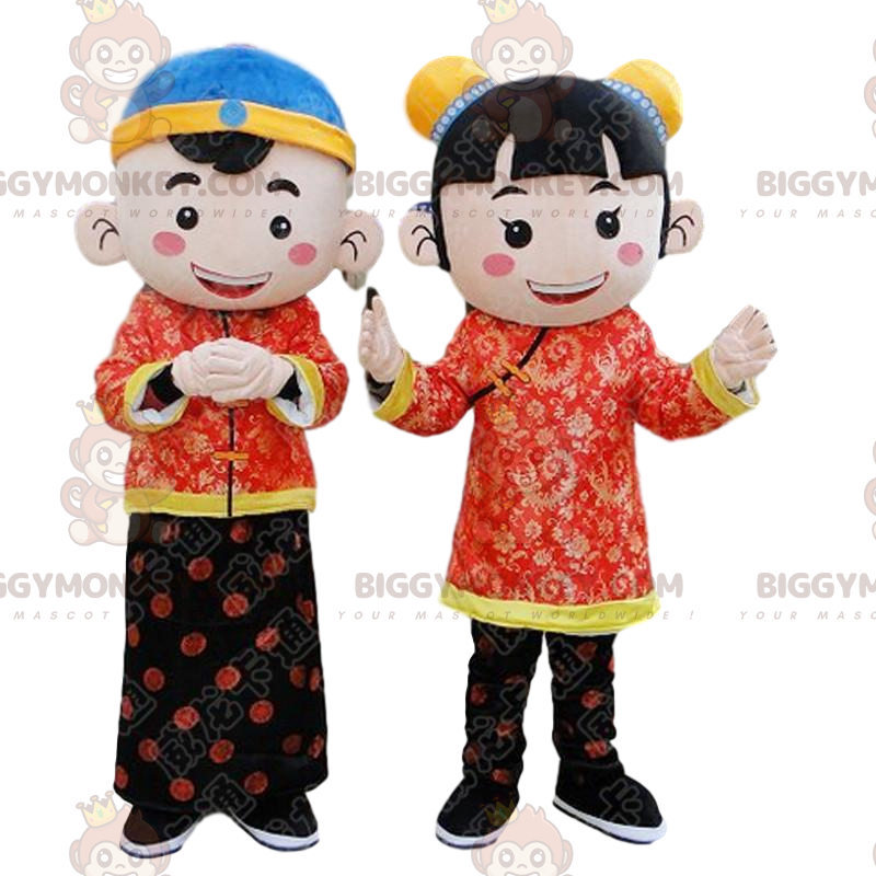 2 BIGGYMONKEY™s mascot of Asian children, Chinese children's