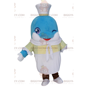 Dolphin BIGGYMONKEY™ maskotkostume med sømandstøj, skum - Fiskmascotter - BIGGYMONKEY_010757 - BiggyMonkey.com