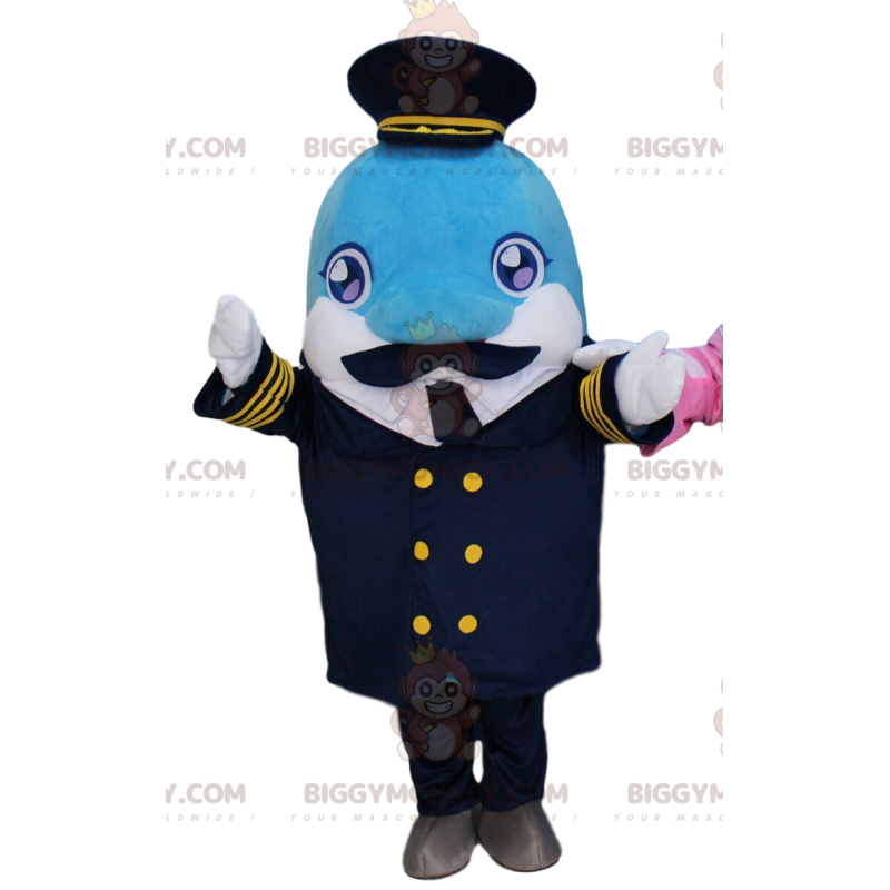 Costume de mascotte BIGGYMONKEY™ de dauphin en tenue de