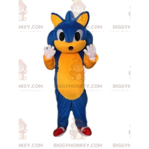 Traje de mascote BIGGYMONKEY™ de Sonic, o famoso ouriço dos