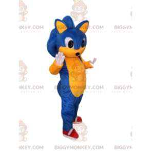 BIGGYMONKEY™ maskotdräkt av Sonic, den berömda Sega-videospels-igelkotten - Maskoter kända människor - BiggyMonkey.com