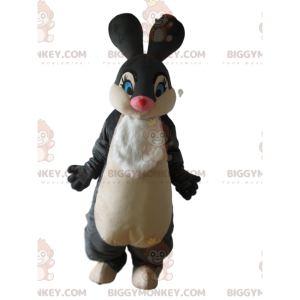 BIGGYMONKEY™ maskotkostume af grå og hvid kanin, af kaninen