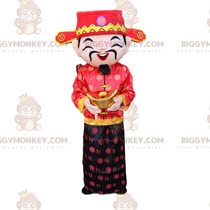 Στολή μασκότ ασιατικού άνδρα BIGGYMONKEY™, στολή God of Wealth - Αρσενικές μασκότ - BIGGYMONKEY_010780 - BiggyMonkey.com