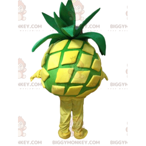 Costume da mascotte BIGGYMONKEY™ ananas giallo e verde, costume