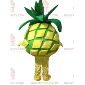 Costume da mascotte BIGGYMONKEY™ ananas giallo e verde, costume