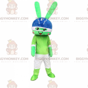 Fantasia de mascote BIGGYMONKEY™ Coelho verde gigante com