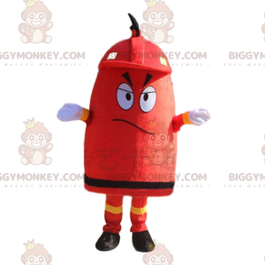 Giant Red Fire Hydrant BIGGYMONKEY™ Mascot Costume, Firefighter