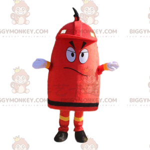 Στολή μασκότ Giant Red Fire Hydrant BIGGYMONKEY™, Στολή Fireman