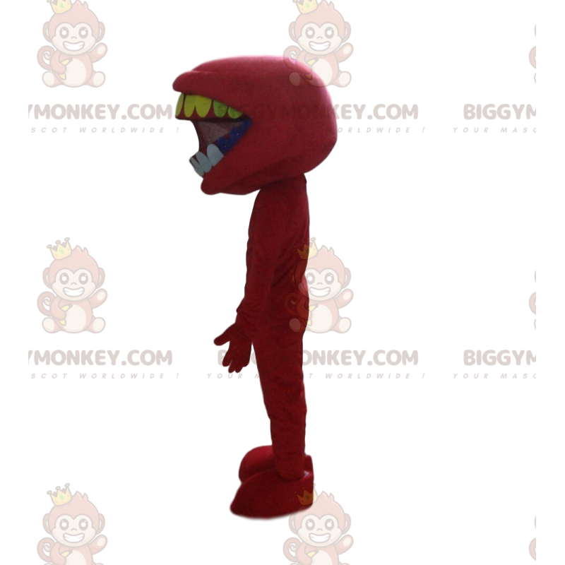 BIGGYMONKEY™ Maskottchen-Kostüm mit zahnigem Mund, Alien-Kostüm