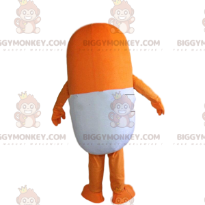 Disfraz de mascota de píldora naranja y blanca BIGGYMONKEY™