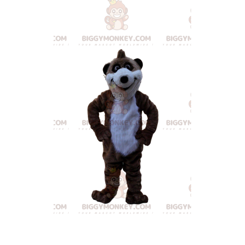 Traje de meerkat, animal do deserto marrom e branco – Traje de meerkat, animal do deserto marrom e branco –