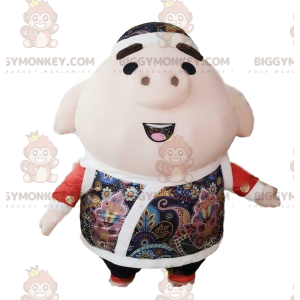 Gigantisch opblaasbaar varken BIGGYMONKEY™-mascottekostuum