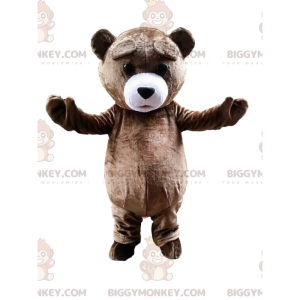 Γίγαντα καφέ teddy στολή μασκότ BIGGYMONKEY™, στολή καφέ