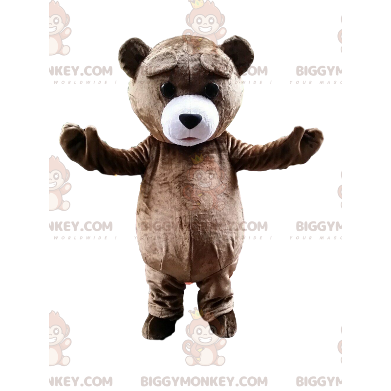 Costume de mascotte BIGGYMONKEY™ de nounours marron géant Costume de mascotte BIGGYMONKEY™ de nounours marron géant