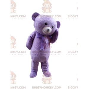 Costume de mascotte BIGGYMONKEY™ de nounours violet, costume
