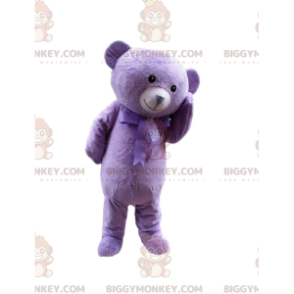 Kostium maskotki fioletowego misia BIGGYMONKEY™, kostium