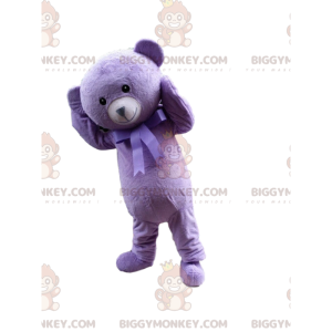 Costume de mascotte BIGGYMONKEY™ de nounours violet, costume