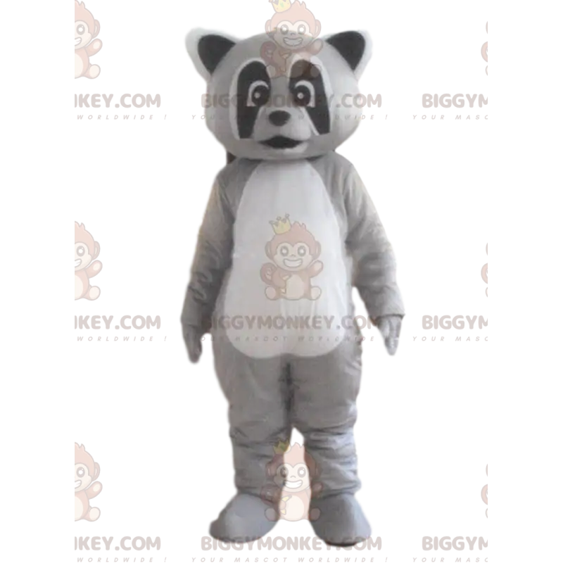 BIGGYMONKEY™ Mascot Costume Tricolor Raccoon, Gray Animal BIGGYMONKEY™ Mascot Costume Tricolor Raccoon, Gray Animal
