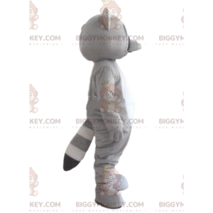 Kostium maskotki BIGGYMONKEY™ Trójkolorowy szop pracz, szary
