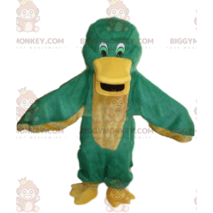 BIGGYMONKEY™ costume mascotte anatra verde e gialla, costume