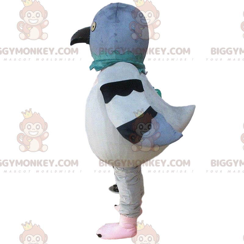 BIGGYMONKEY™ mascottekostuum gigantische duif, grijs en wit BIGGYMONKEY™ mascottekostuum gigantische duif, grijs en wit