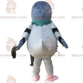 Maskotka BIGGYMONKEY™ olbrzymi gołąb, szary i biały, kostium