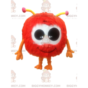 Costume de mascotte BIGGYMONKEY™ de boule de poils rouge très