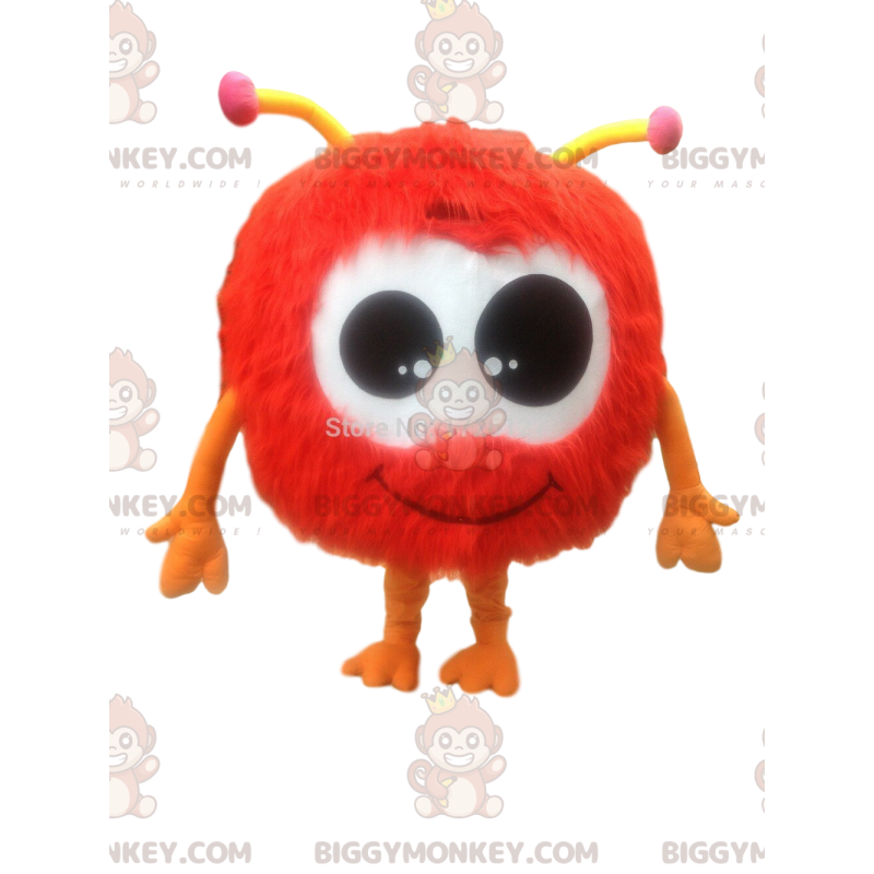 Very Hairy Red Hairball BIGGYMONKEY™ Mascot Costume, Furry