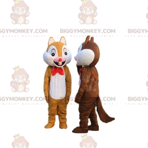 2 BIGGYMONKEY™s mascot of Tic et Tac, famous cartoon squirrels