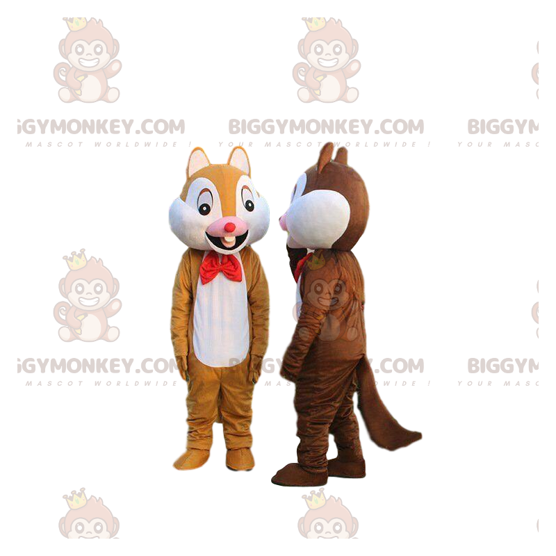Duo de mascottes BIGGYMONKEY™ de Tic et Tac, s écureuils de