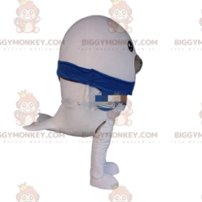 BIGGYMONKEY™ Weißes Seelöwen-Maskottchen-Kostüm, riesiges Seelöwen-Kostüm - Siegel Maskottchen - BiggyMonkey.com