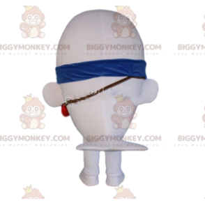 Traje de mascote de leão-marinho branco BIGGYMONKEY™, traje de