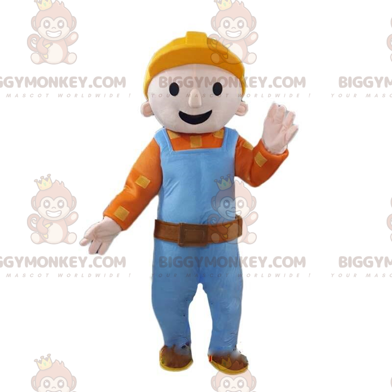 BIGGYMONKEY™ Mascot Costume of Man, Workman with Hard Hat and