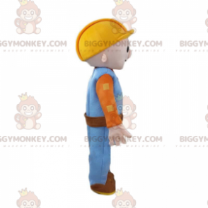 Kostým maskota BIGGYMONKEY™ muže, dělníka s přilbou a