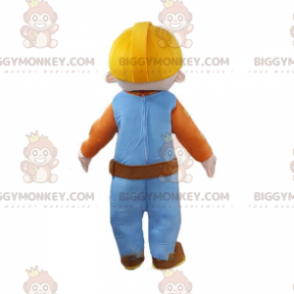 BIGGYMONKEY™ Mascot Costume of Man, Workman with Hard Hat and